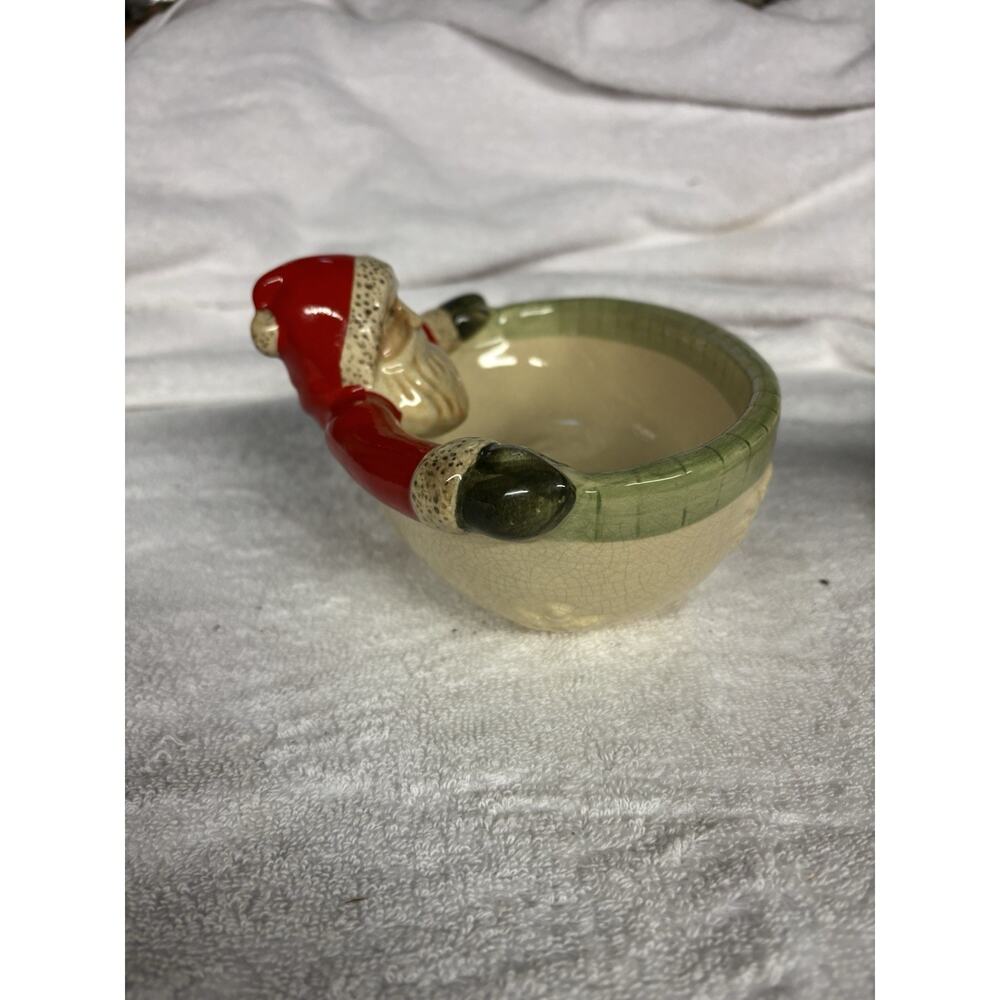 Vintage Christmas Santa HandPainted Russ Candy Bowl, potpourri, soap, chips - Picture 4 of 4